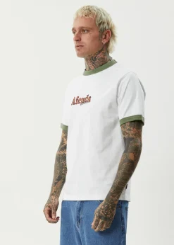 T-Shirts<Afends Classico - Heavyweight Ringer Tee White