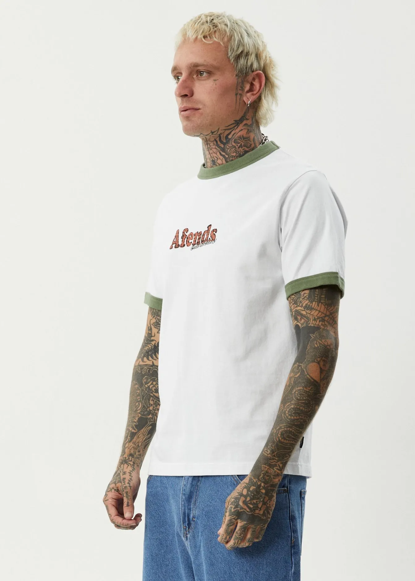 T-Shirts<Afends Classico - Heavyweight Ringer Tee White