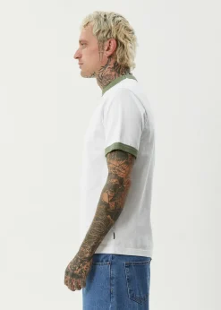 T-Shirts<Afends Classico - Heavyweight Ringer Tee White
