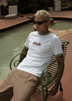 T-Shirts<Afends Classico - Heavyweight Ringer Tee White