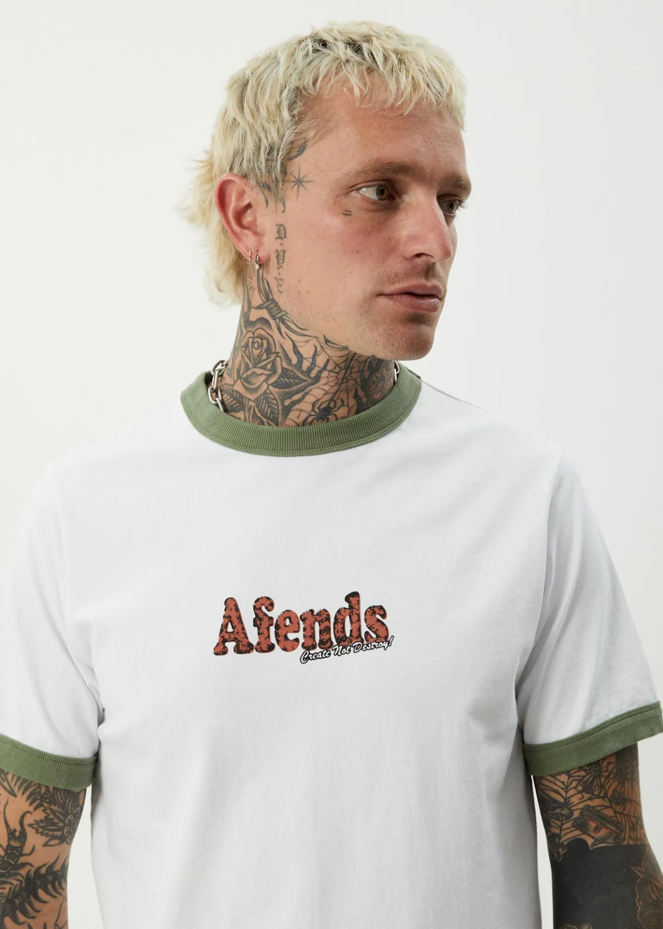 T-Shirts<Afends Classico - Heavyweight Ringer Tee White