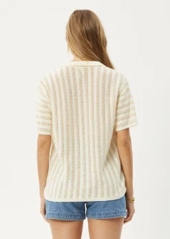 Sets & Co-Ords|Tees & Shirts<Afends Claudia  - Knit Shirt White / Sand