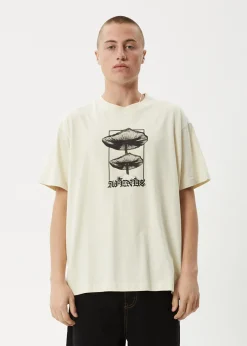 T-Shirts<Afends Cloudy  - Boxy Tee Limestone