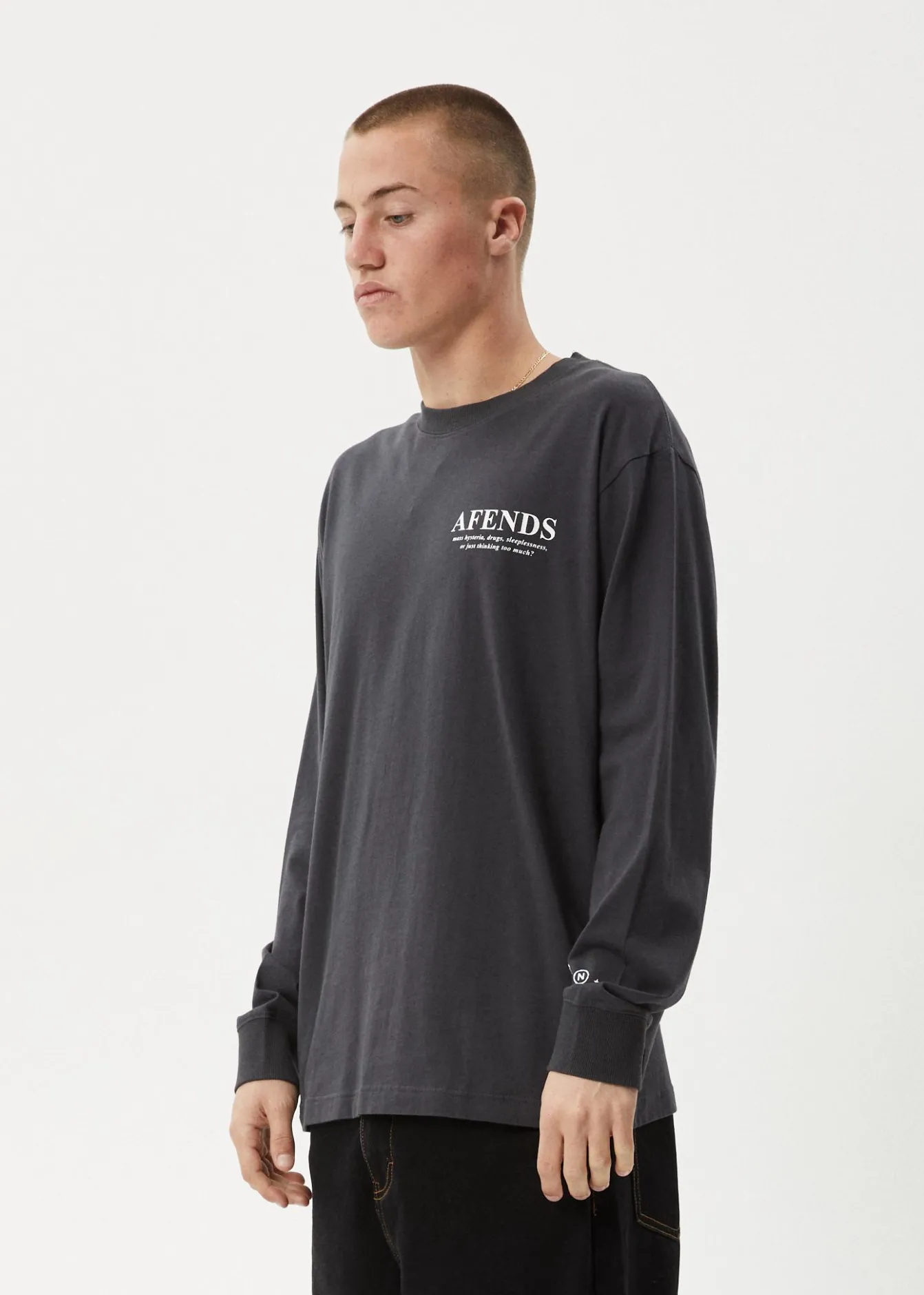 Long Sleeve<Afends Cosmic - Long Sleeve Tee Charcoal