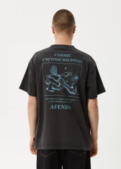 T-Shirts<Afends Cosmic Con  - Heavyweight Boxy Tee Stone Black