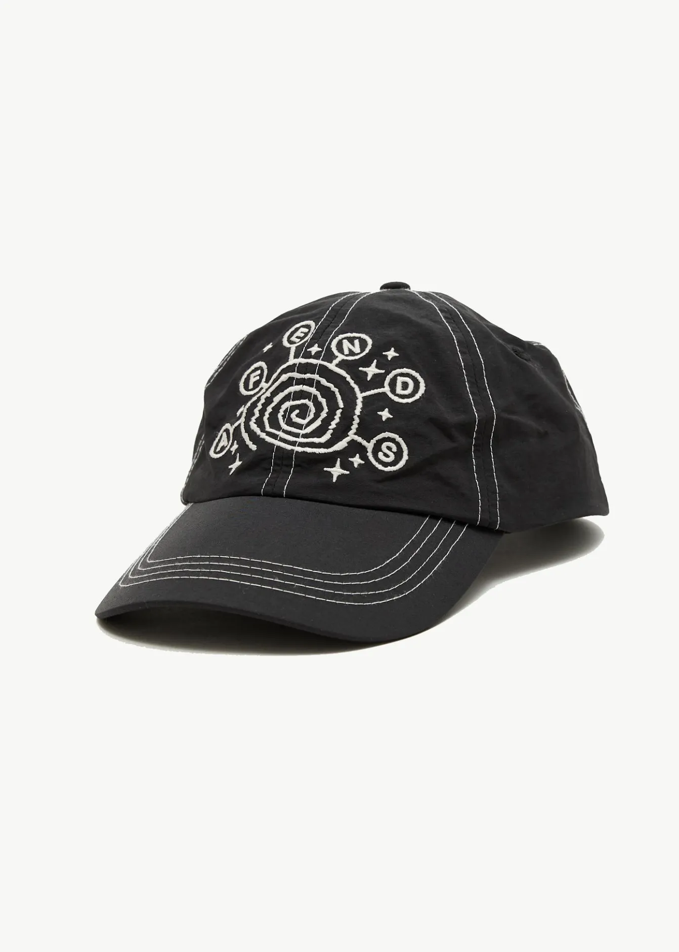 Accessories|Accessories<Afends Cosmic Con - Six Panel Cap Black