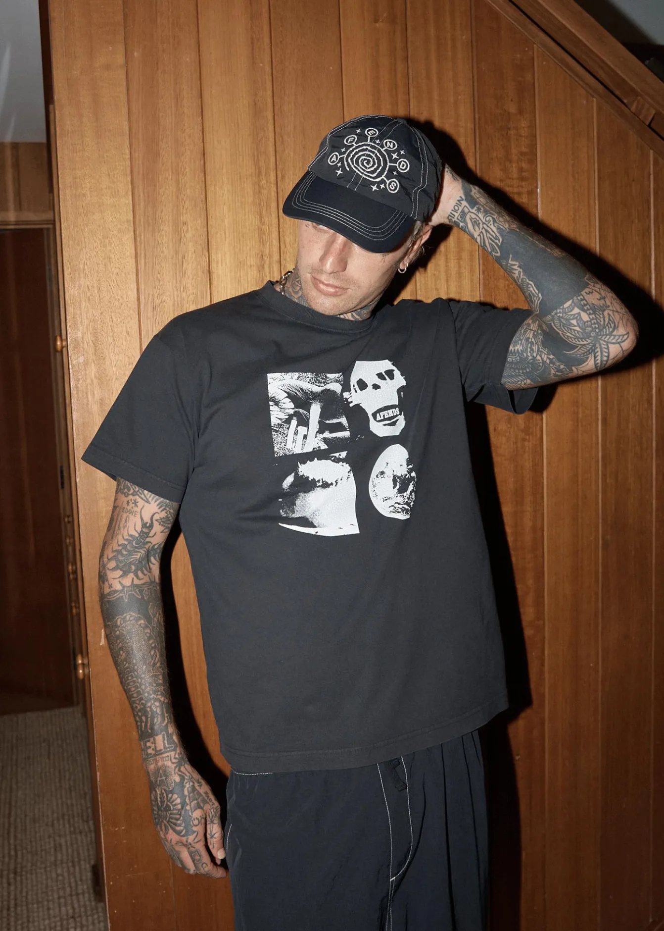 Accessories|Accessories<Afends Cosmic Con - Six Panel Cap Black