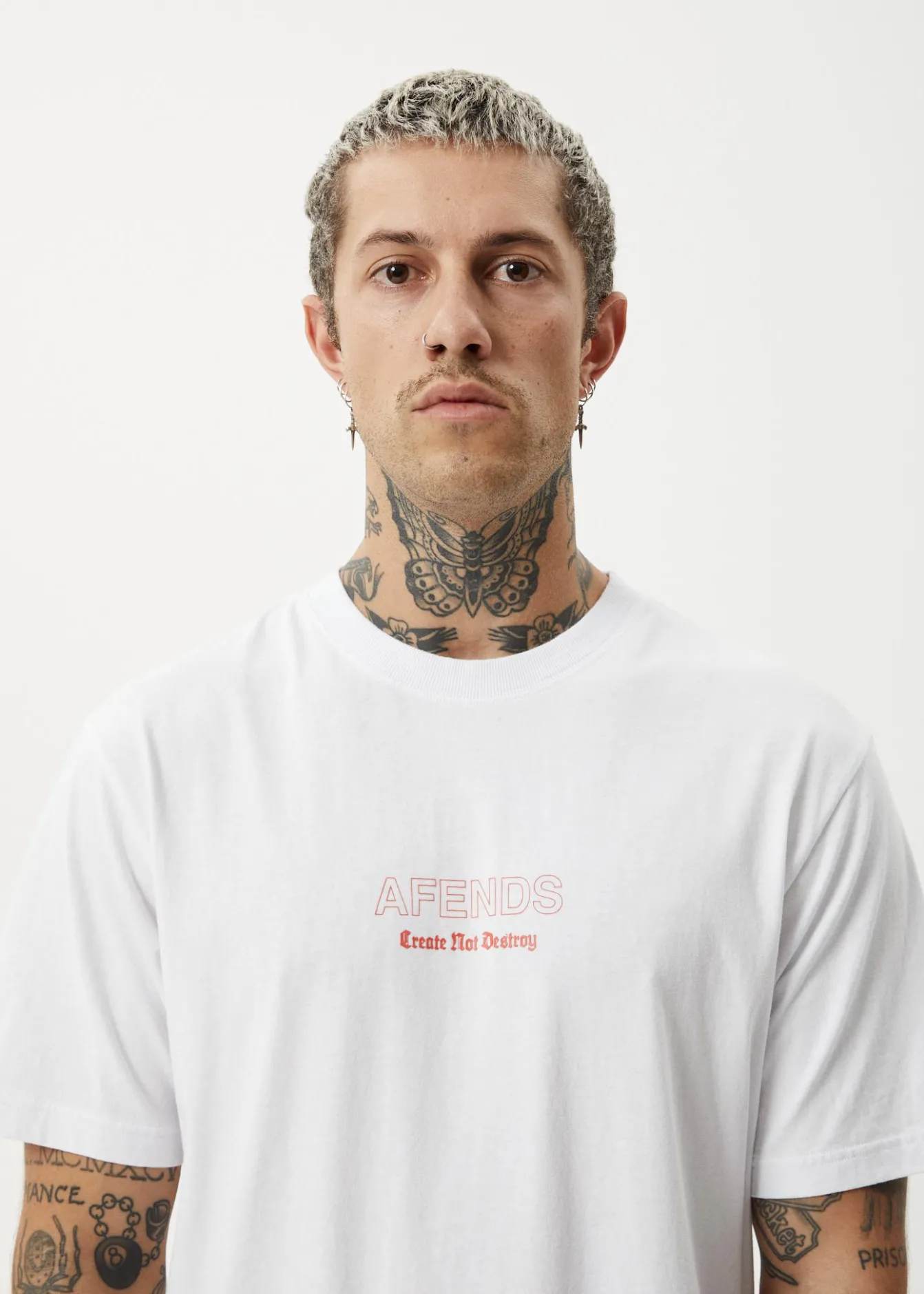 T-Shirts<Afends Creator - Retro Tee White
