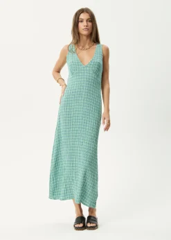 Dresses<Afends Creator  - Seersucker Maxi Dress Pine