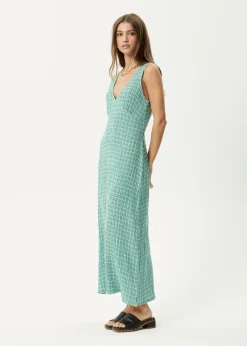 Dresses<Afends Creator - Seersucker Maxi Dress Pine