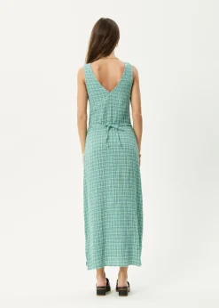 Dresses<Afends Creator - Seersucker Maxi Dress Pine