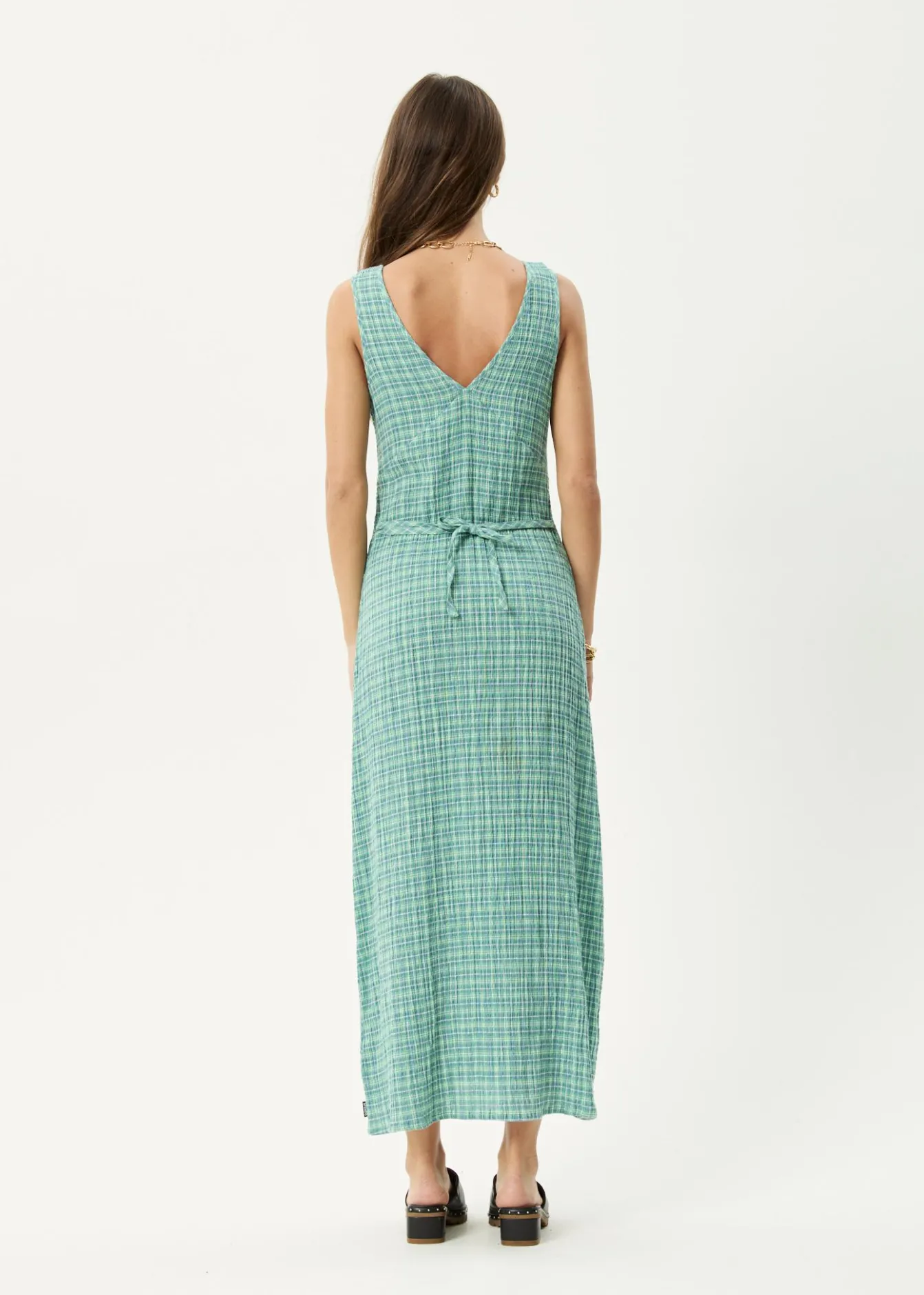 Dresses<Afends Creator - Seersucker Maxi Dress Pine