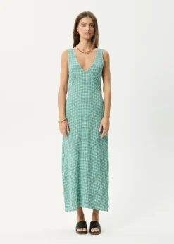 Dresses<Afends Creator - Seersucker Maxi Dress Pine