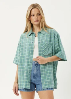 Shirts|Tees & Shirts<Afends Creator  - Short Sleeve Shirt Pine