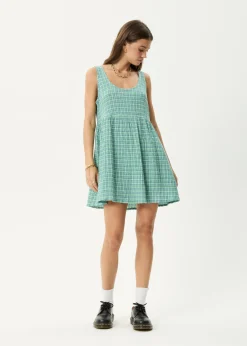 Dresses<Afends Creator Jesse  - Seersucker Mini Dress Pine