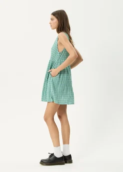 Dresses<Afends Creator Jesse - Seersucker Mini Dress Pine