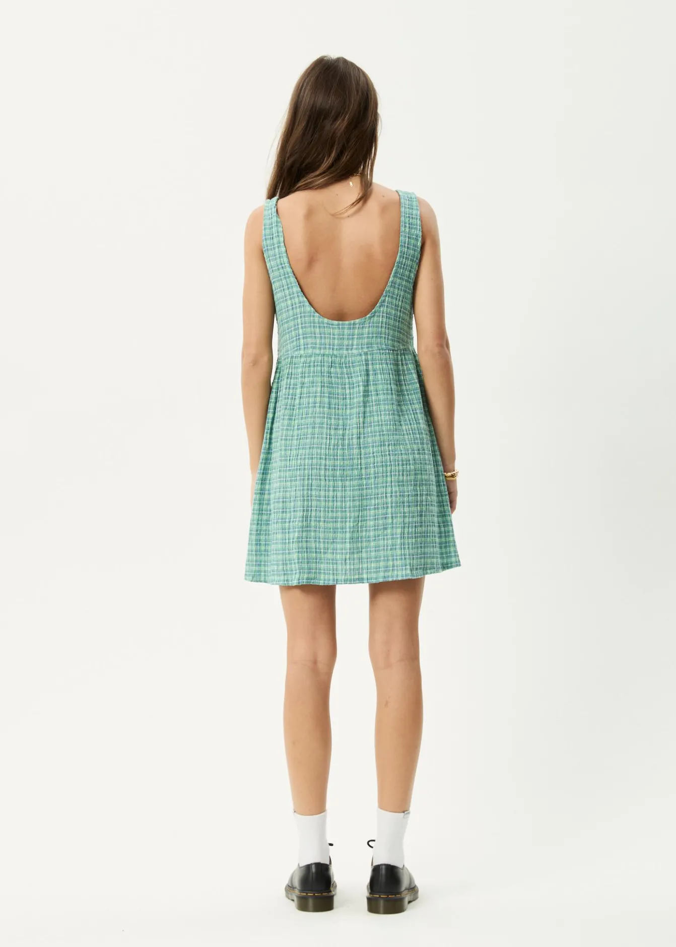 Dresses<Afends Creator Jesse - Seersucker Mini Dress Pine