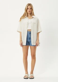 Shirts|Sets & Co-Ords<Afends Criss Cross - Short Sleeve Shirt Taupe