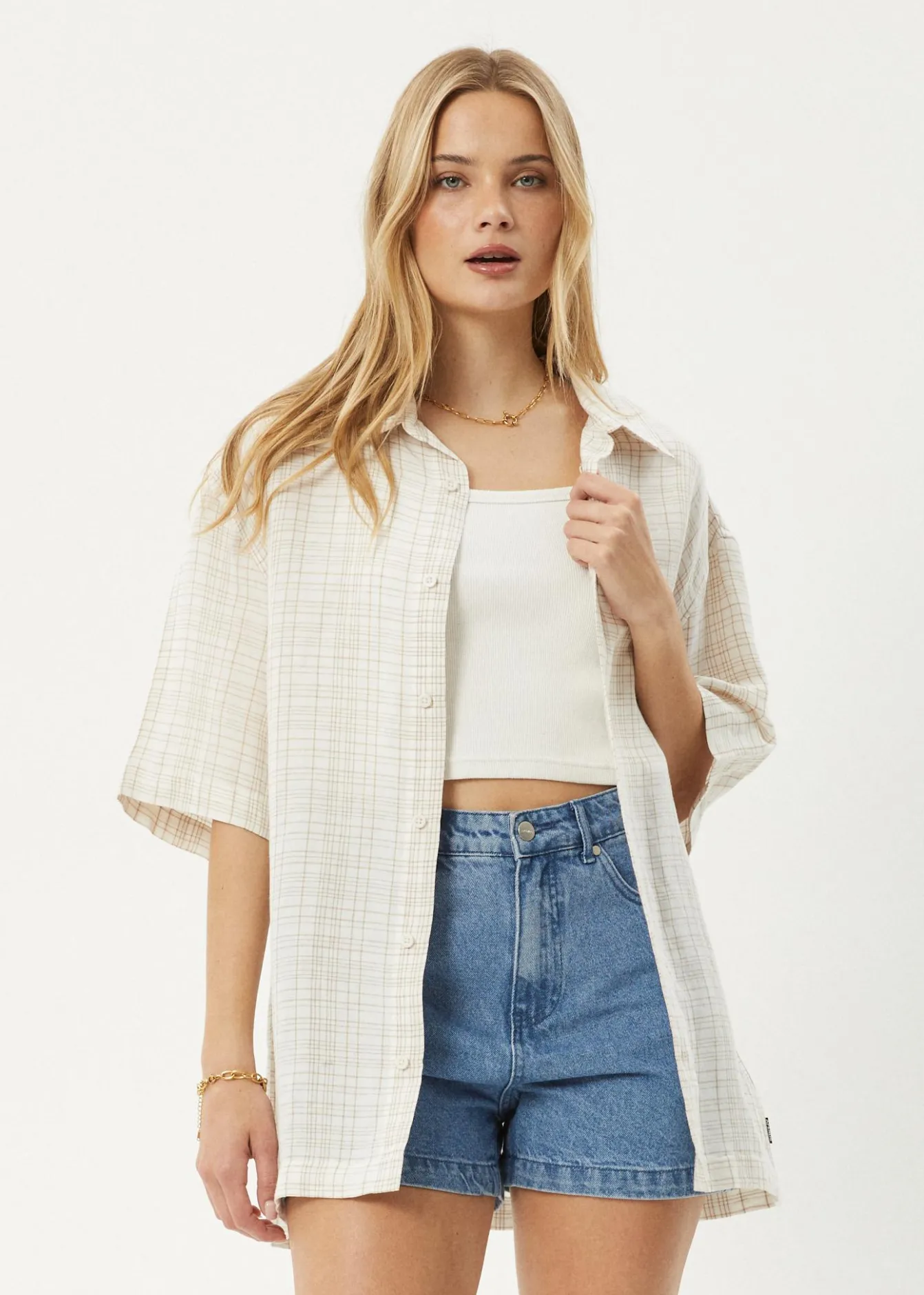 Shirts|Sets & Co-Ords<Afends Criss Cross - Short Sleeve Shirt Taupe