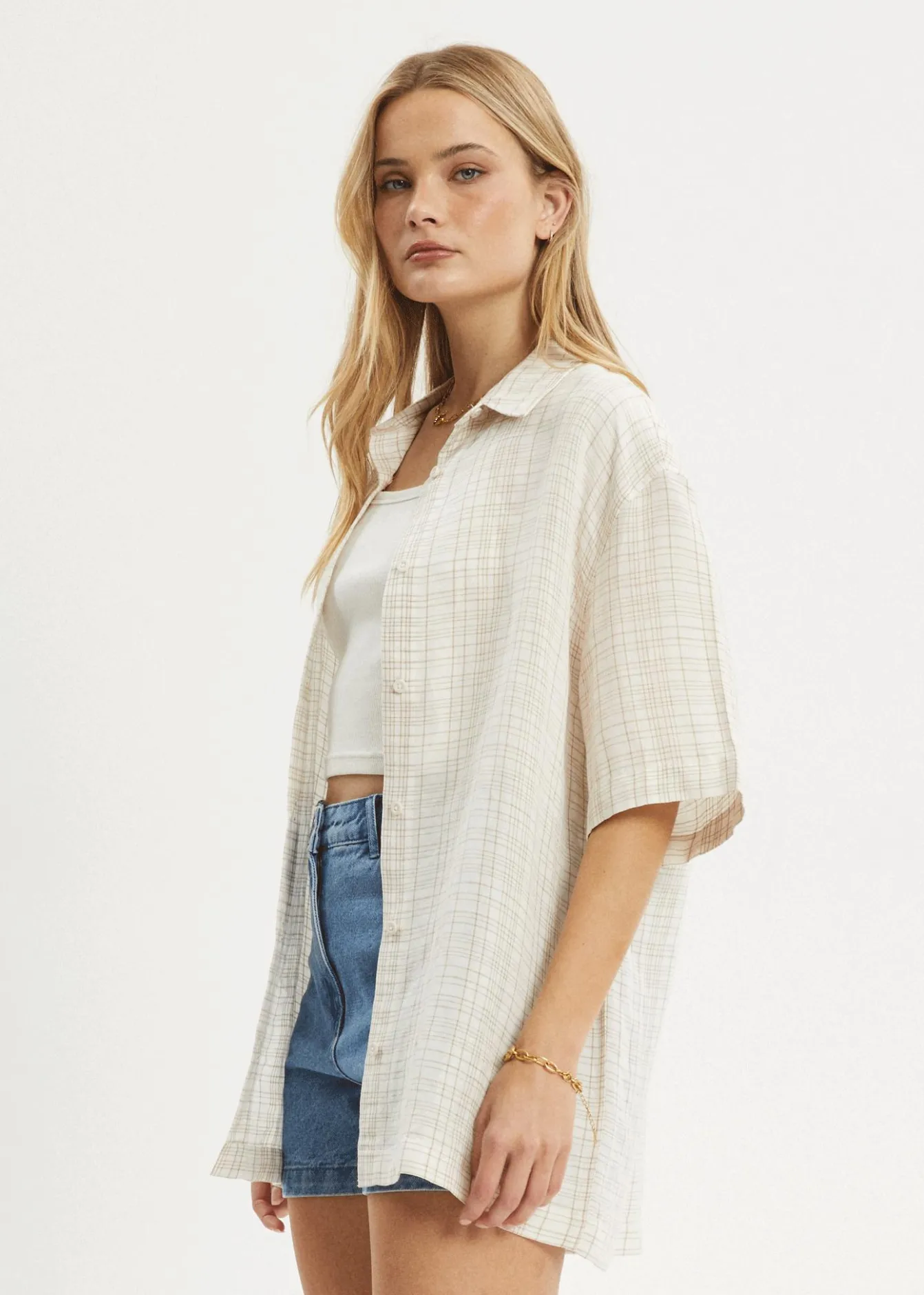 Shirts|Sets & Co-Ords<Afends Criss Cross - Short Sleeve Shirt Taupe