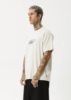 T-Shirts<Afends Cultivate Me - Boxy Tee Moonbeam