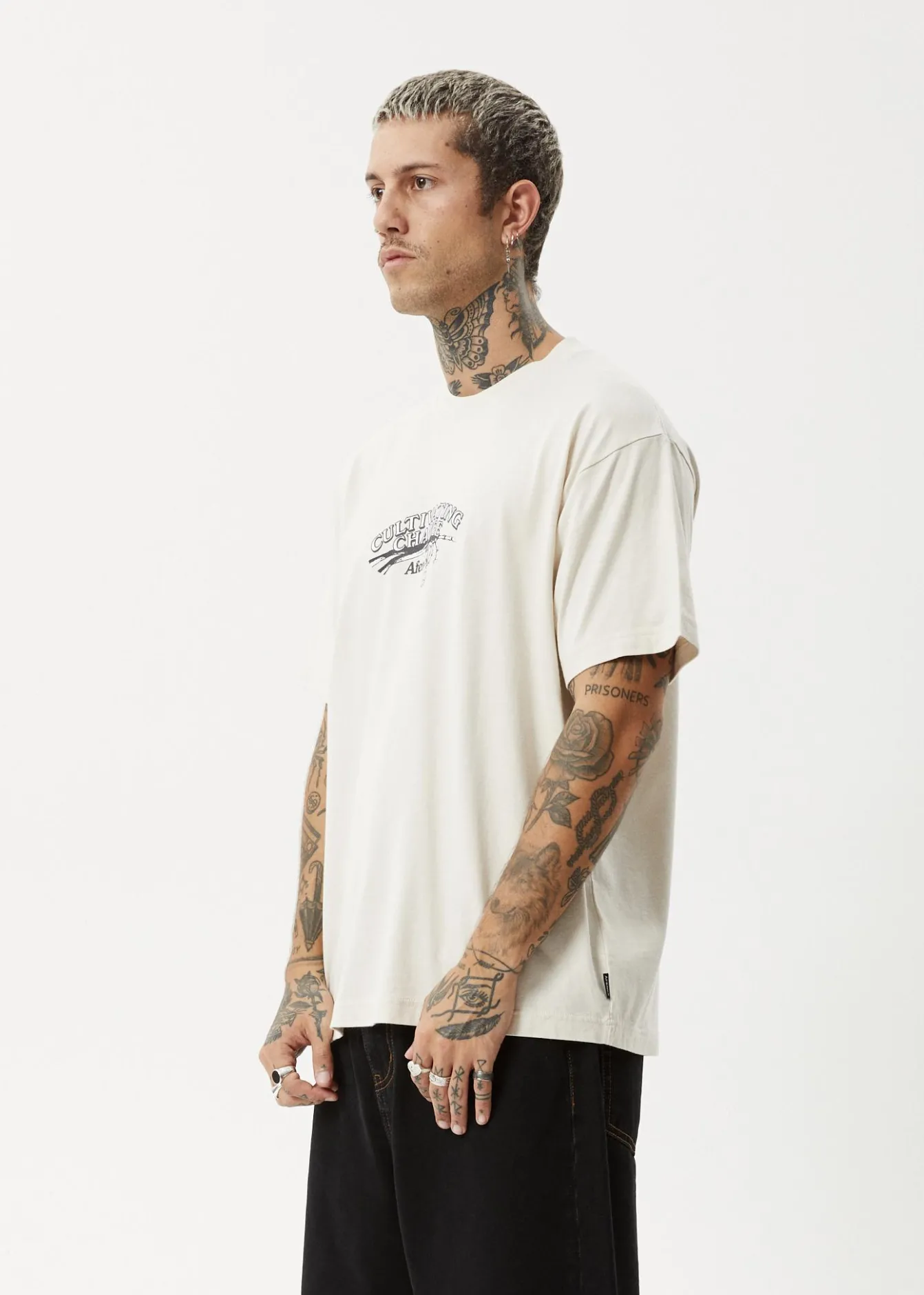 T-Shirts<Afends Cultivate Me - Boxy Tee Moonbeam