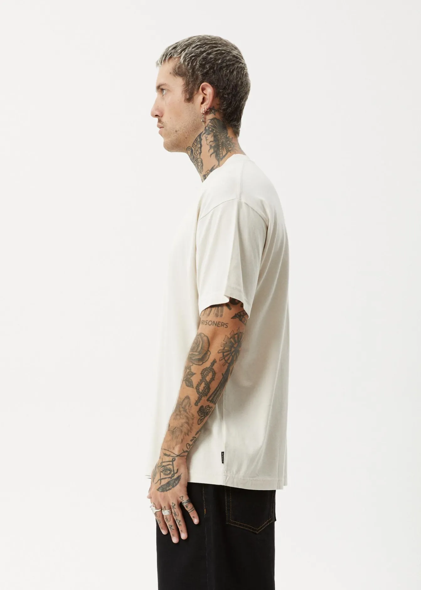 T-Shirts<Afends Cultivate Me - Boxy Tee Moonbeam