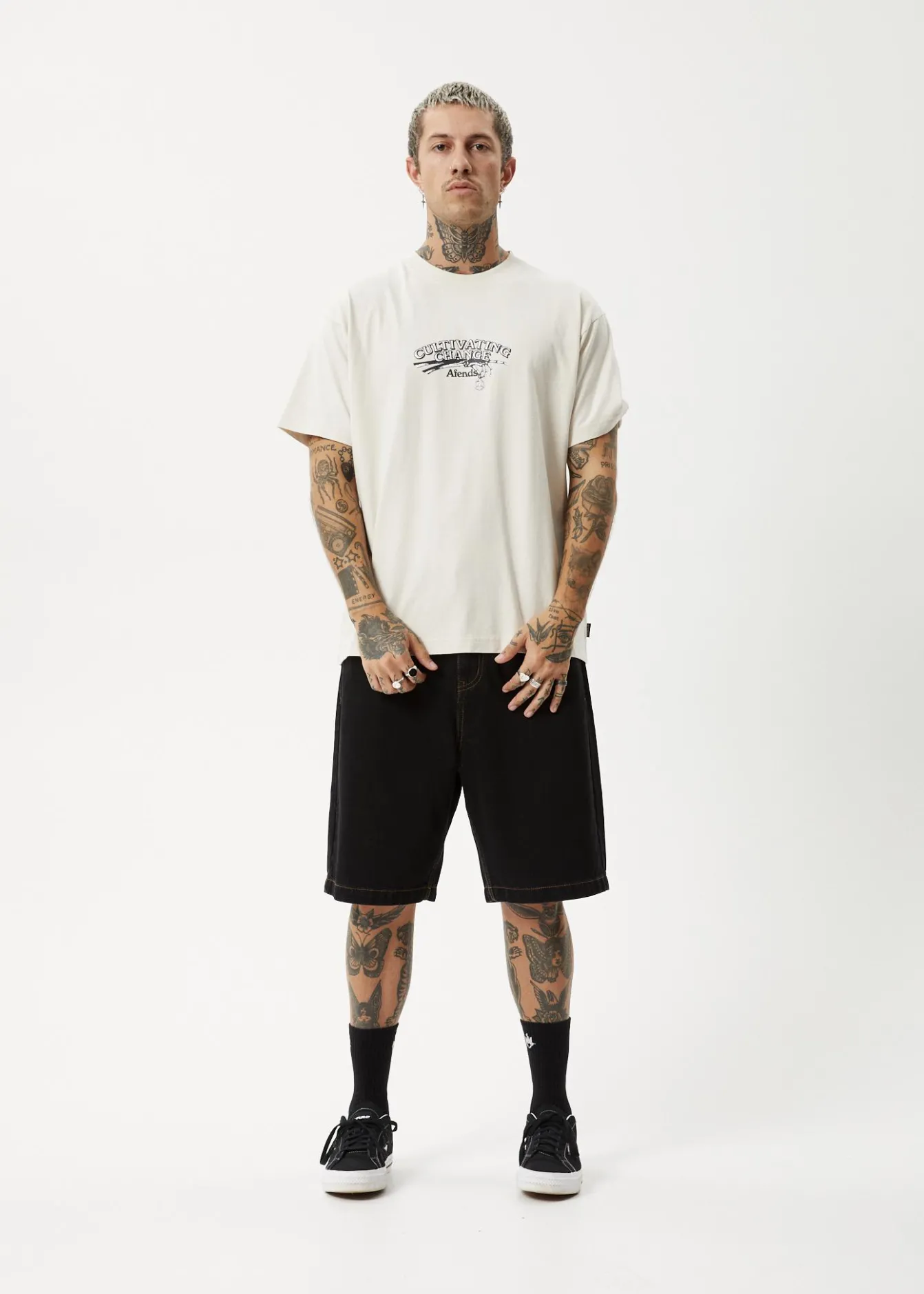 T-Shirts<Afends Cultivate Me - Boxy Tee Moonbeam