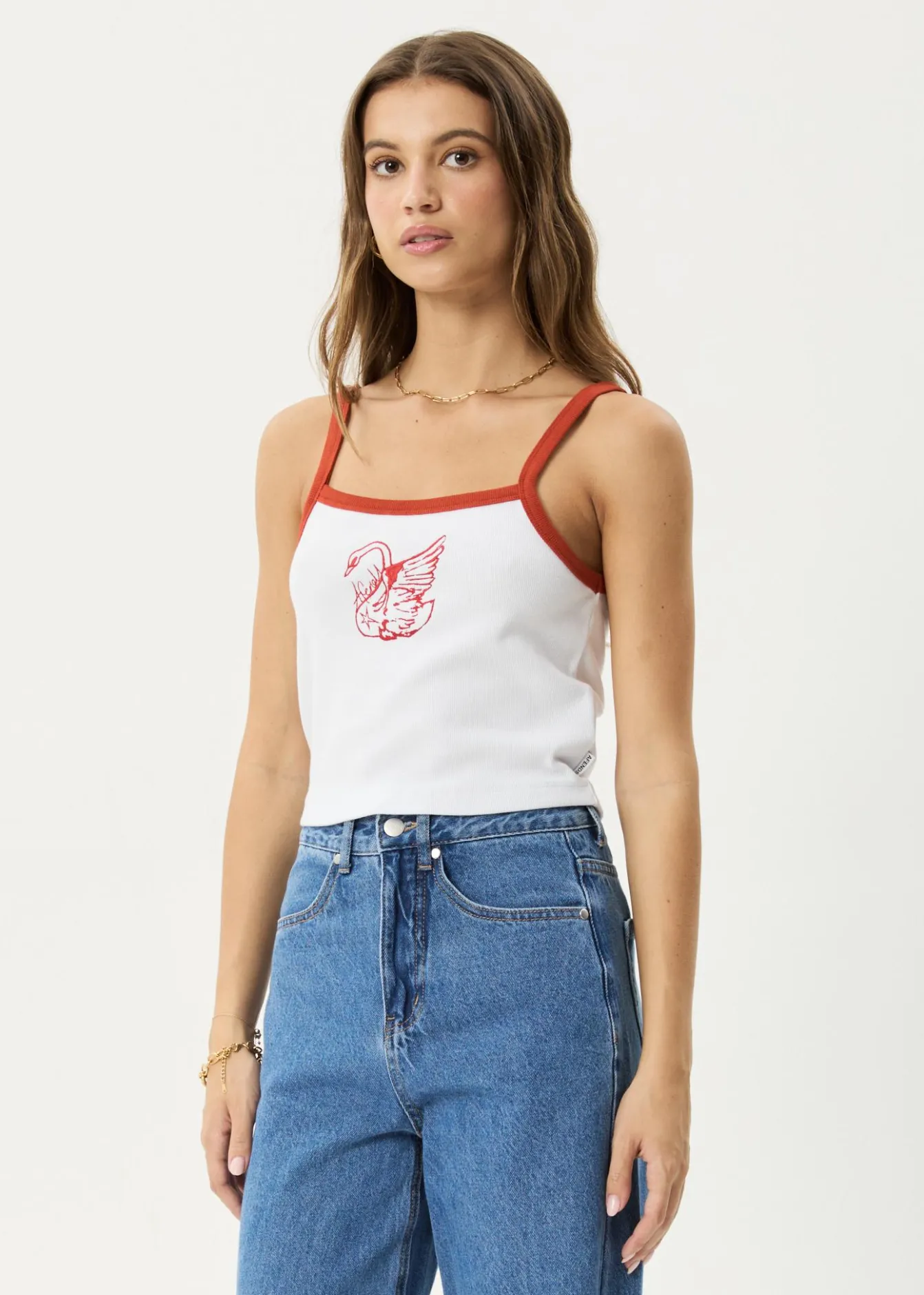 Sleeveless<Afends Cygnet - Rib Singlet White