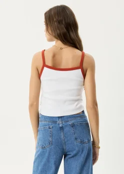 Sleeveless<Afends Cygnet - Rib Singlet White