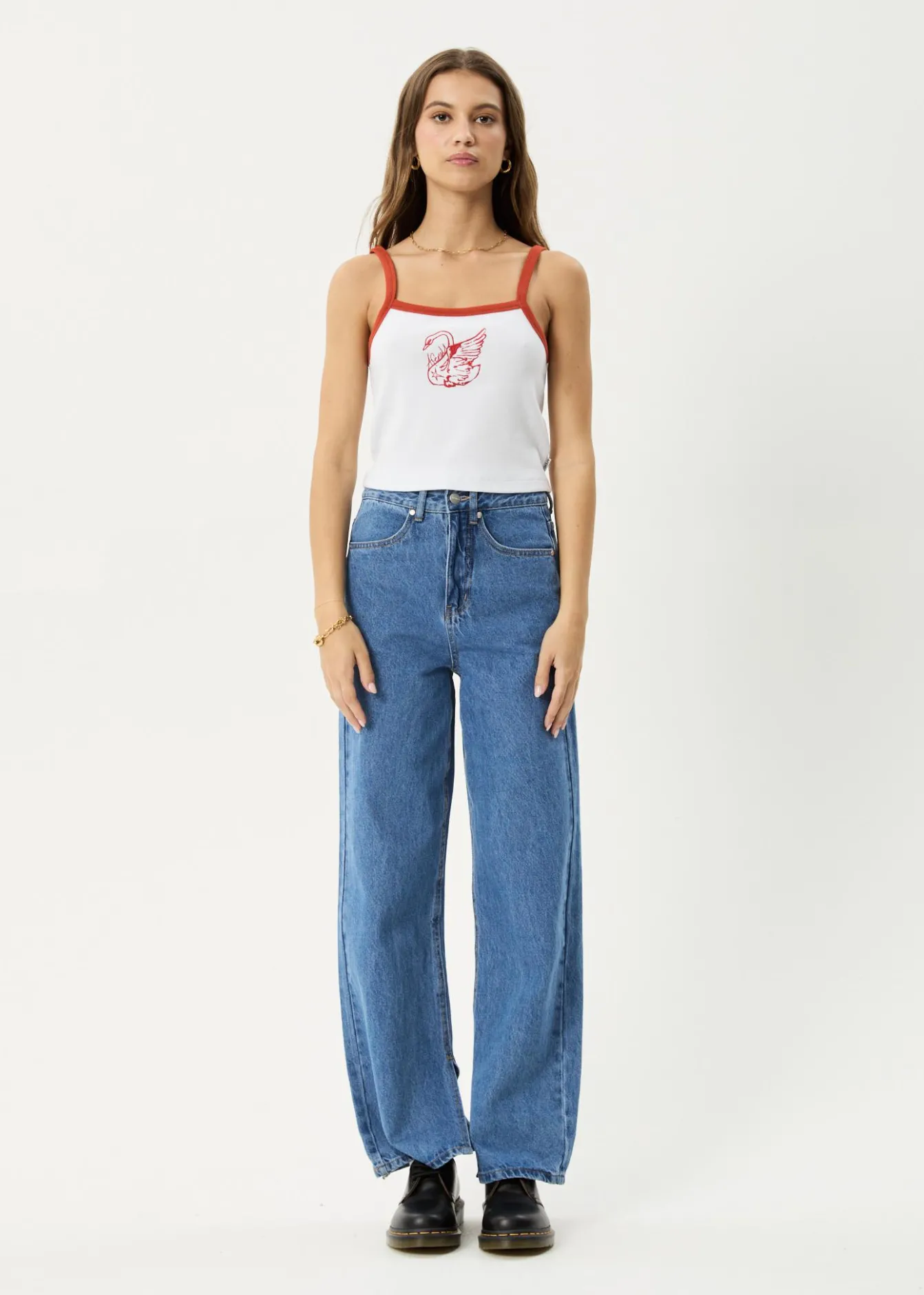 Sleeveless<Afends Cygnet - Rib Singlet White