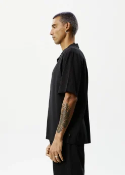 Shirts<Afends Daily  - Cuban Short Sleeve Shirt Black