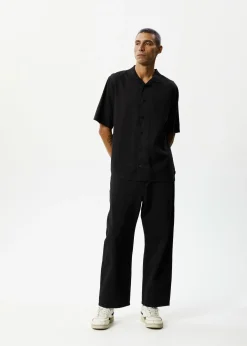 Shirts<Afends Daily  - Cuban Short Sleeve Shirt Black