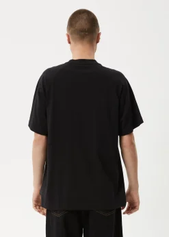 T-Shirts<Afends Dance Party - Raglan Boxy Tee Black