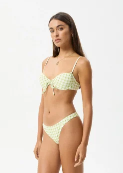 Swimwear<Afends Darcy  - Check Bikini Bottom Lemongrass Check