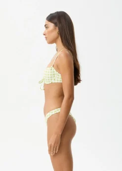 Swimwear<Afends Darcy  - Check Bikini Bottom Lemongrass Check