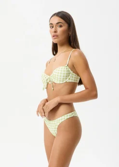 Swimwear<Afends Darcy - Check Bikini Top Lemongrass Check