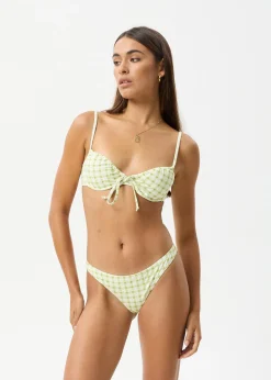Swimwear<Afends Darcy - Check Bikini Top Lemongrass Check