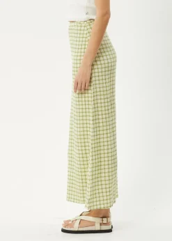 Skirts<Afends Darcy  - Check Maxi Skirt Lemongrass Check