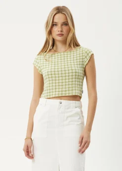 Sets & Co-Ords|Sleeveless<Afends Darcy  - Check Top Lemongrass Check
