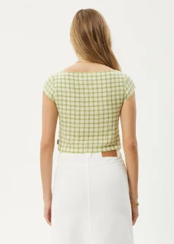 Sets & Co-Ords|Sleeveless<Afends Darcy  - Check Top Lemongrass Check