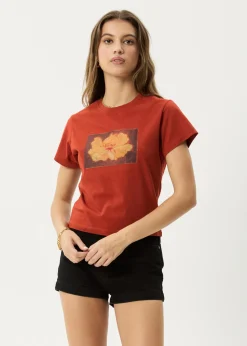Tees & Shirts<Afends Dark Heaven  - Baby Tee Red Rum