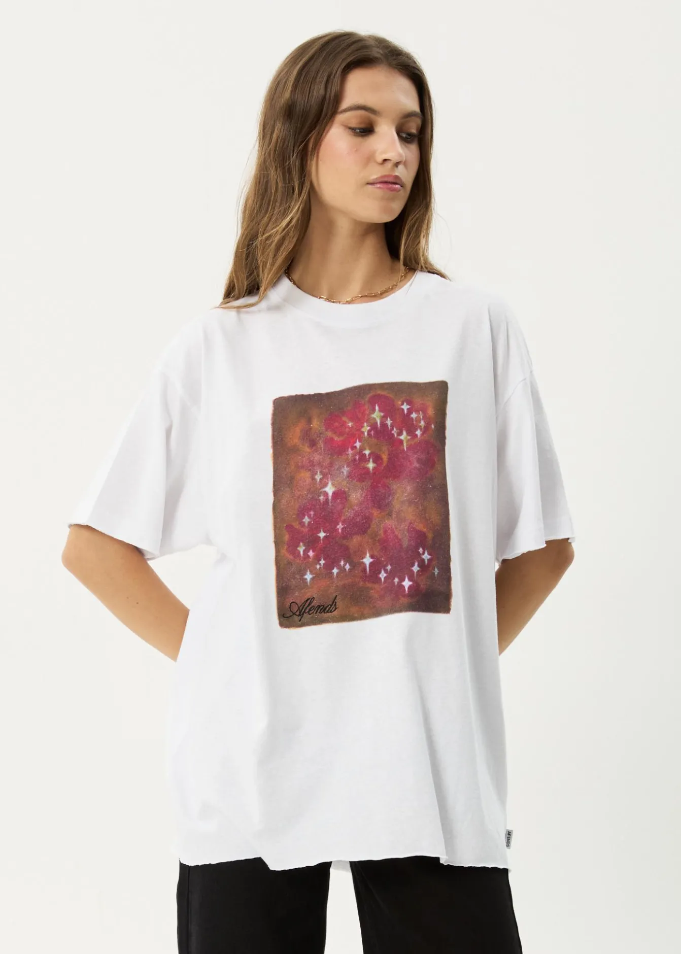 Tees & Shirts<Afends Dark Heaven - Oversized Tee White