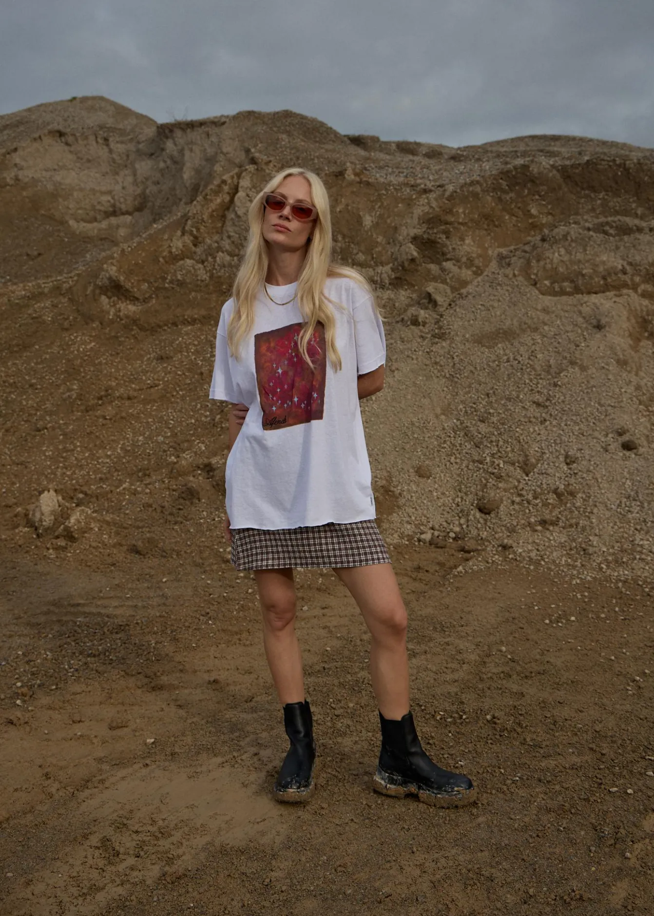 Tees & Shirts<Afends Dark Heaven - Oversized Tee White