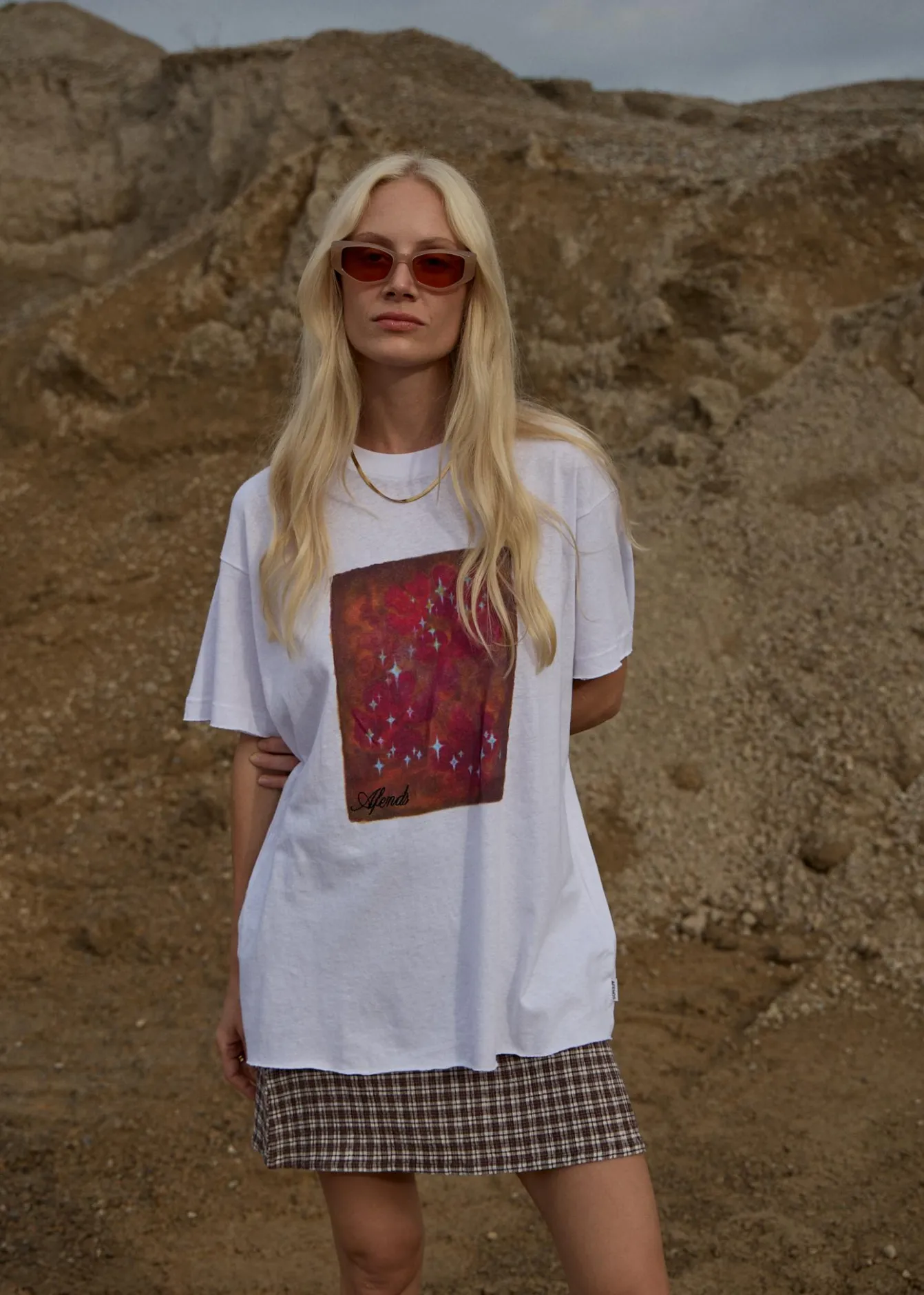 Tees & Shirts<Afends Dark Heaven - Oversized Tee White