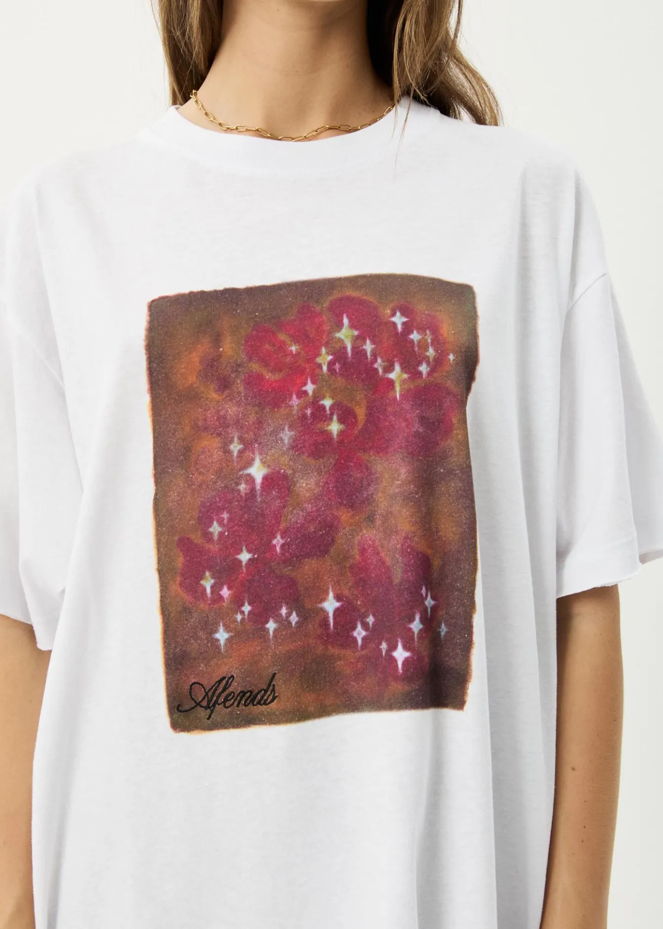 Tees & Shirts<Afends Dark Heaven - Oversized Tee White