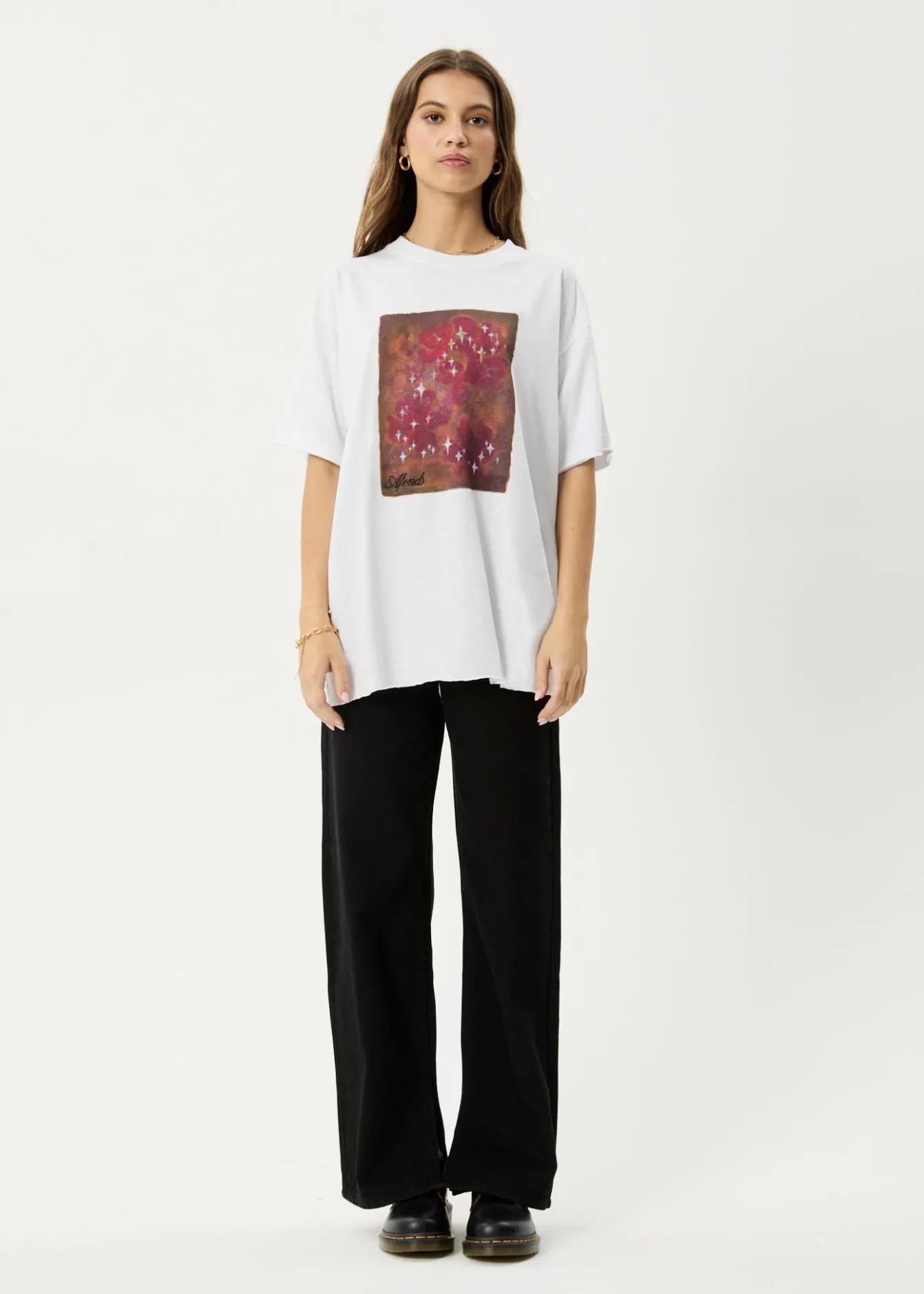 Tees & Shirts<Afends Dark Heaven - Oversized Tee White