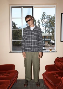 Long Sleeve|Shirts<Afends Darkness  - Long Sleeve Shirt Black Check