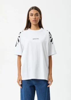 Tees & Shirts<Afends Dash - Oversized Raglan Tee White