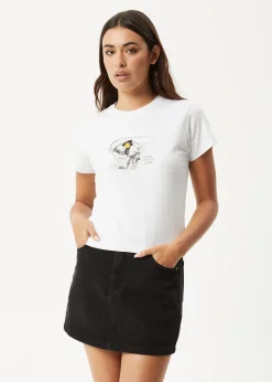 Tees & Shirts<Afends Day Job - Baby Tee White